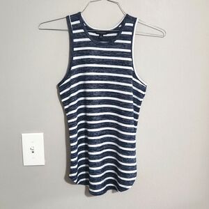 BANANA Republic Navy & White Stripe Knit Tank Top Sz Xs